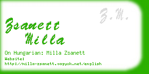 zsanett milla business card